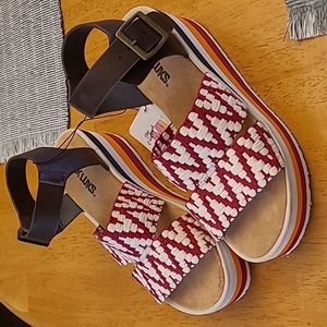 New with tags ankle strap wedge sandals